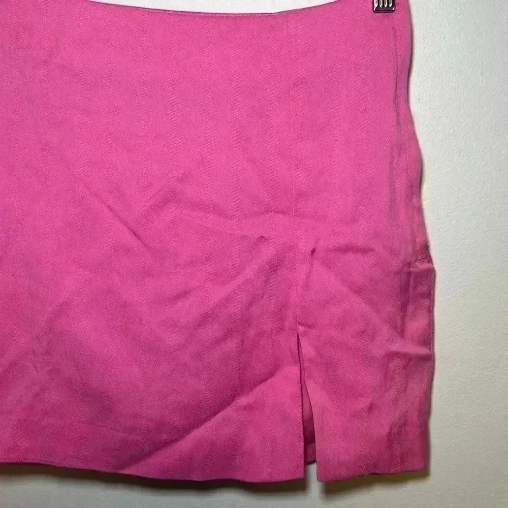Pink Slit mini skirt